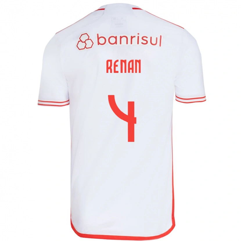 Danxen Criança Camisola Robert Renan #4 Branco Vermelho Alternativa 2025/26 Camisa Brasil