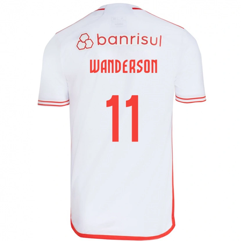 Danxen Criança Camisola Wanderson #11 Branco Vermelho Alternativa 2025/26 Camisa Brasil