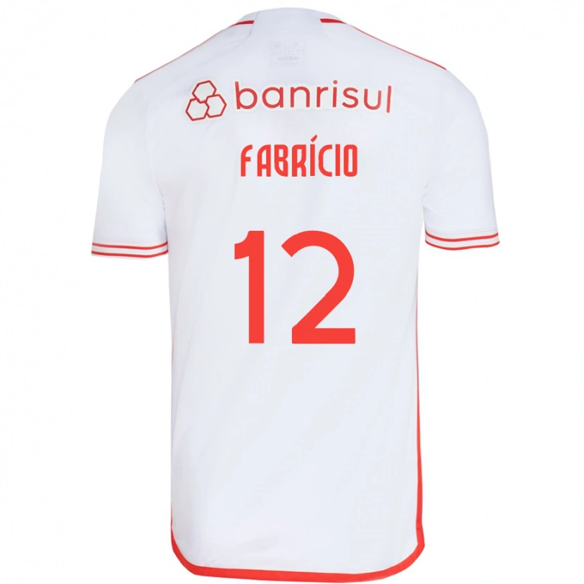Danxen Criança Camisola Fabrício #12 Branco Vermelho Alternativa 2025/26 Camisa Brasil
