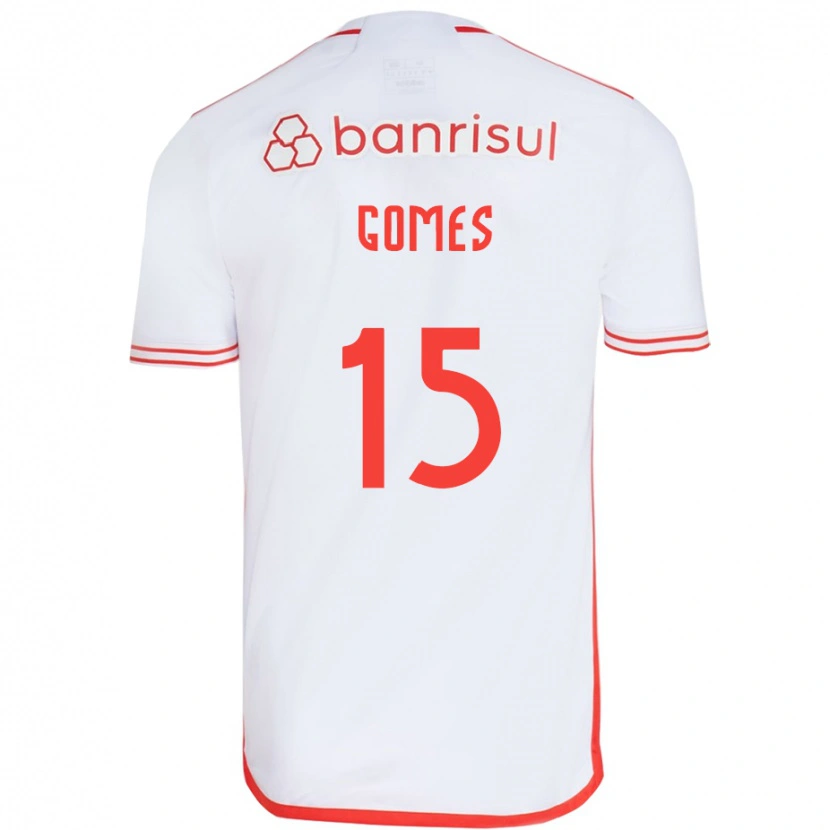 Danxen Criança Camisola Bruno Gomes #15 Branco Vermelho Alternativa 2025/26 Camisa Brasil
