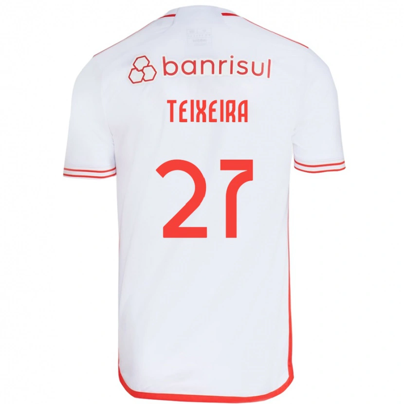 Danxen Criança Camisola Danny Teixeira #27 Branco Vermelho Alternativa 2025/26 Camisa Brasil