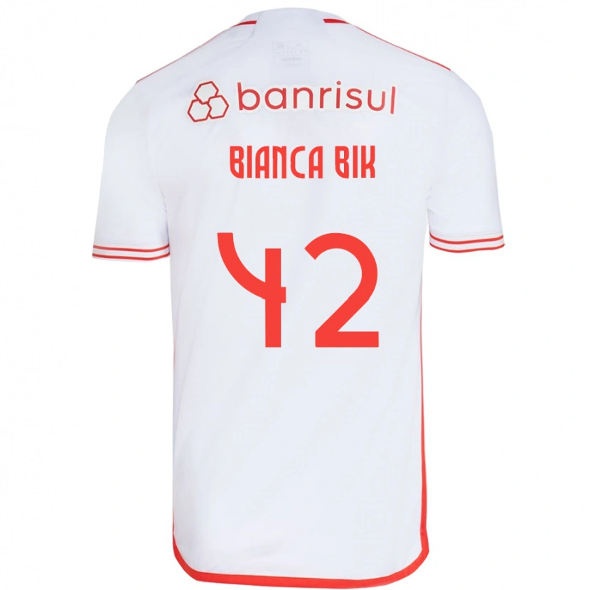 Danxen Criança Camisola Bianca Bik #42 Branco Vermelho Alternativa 2025/26 Camisa Brasil
