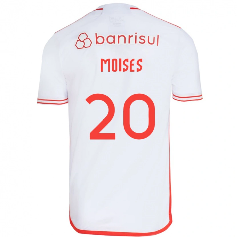 Danxen Criança Camisola Moises #20 Branco Vermelho Alternativa 2025/26 Camisa Brasil
