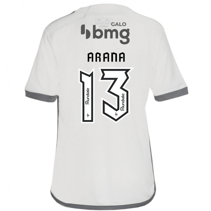 Danxen Criança Camisola Guilherme Arana #13 Branco Sujo Alternativa 2025/26 Camisa Brasil