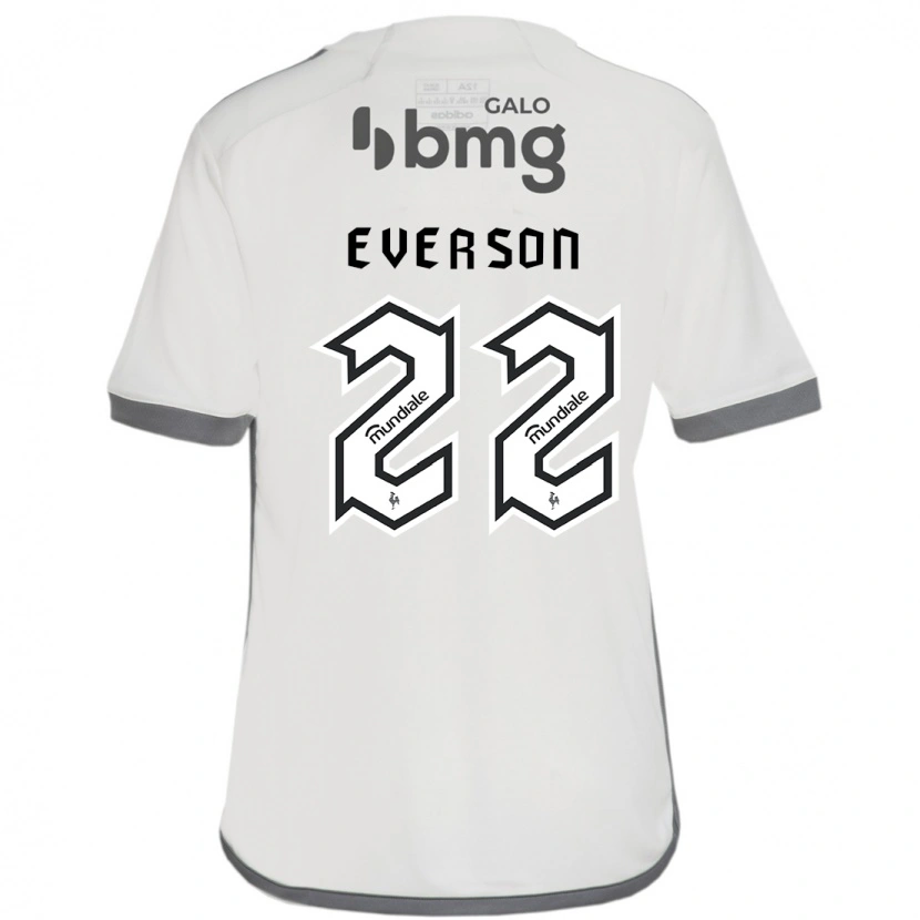 Danxen Criança Camisola Everson #22 Branco Sujo Alternativa 2025/26 Camisa Brasil