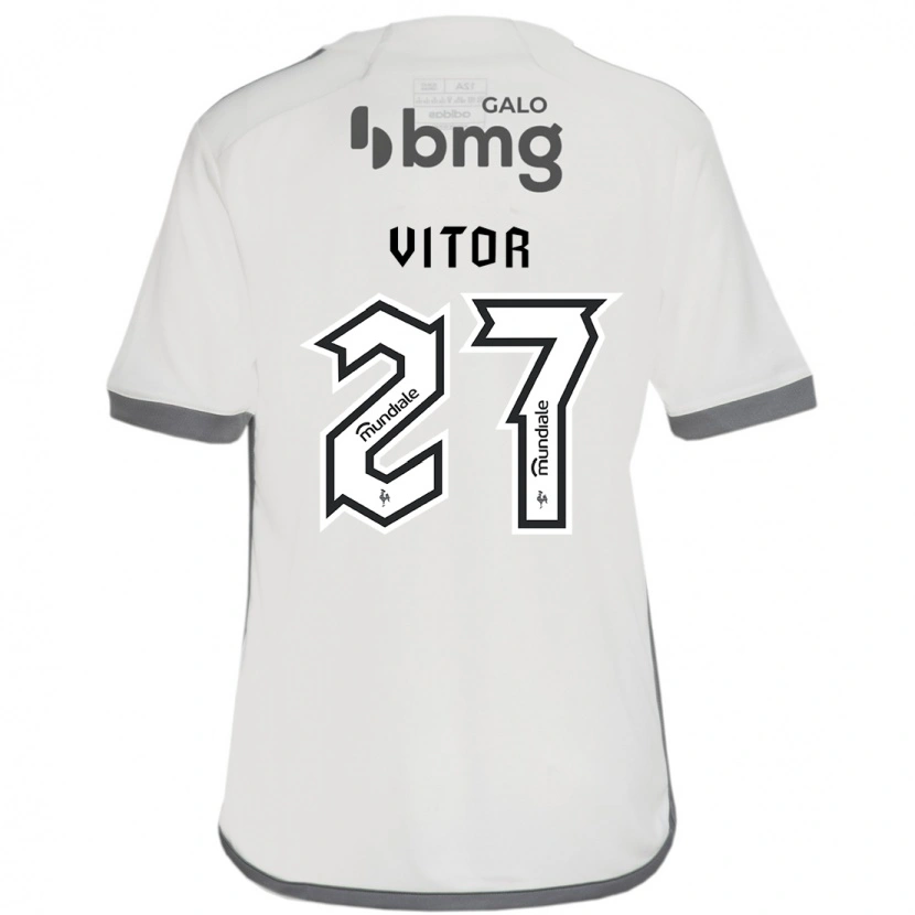 Danxen Criança Camisola Paulo Vitor #27 Branco Sujo Alternativa 2025/26 Camisa Brasil