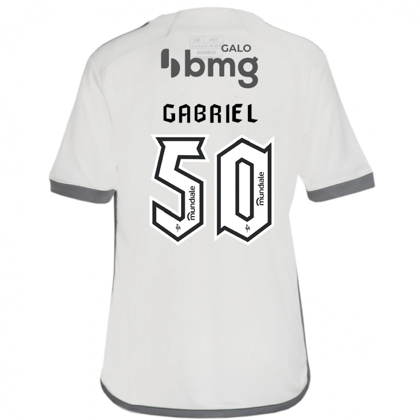 Danxen Criança Camisola Vitor Gabriel #50 Branco Sujo Alternativa 2025/26 Camisa Brasil