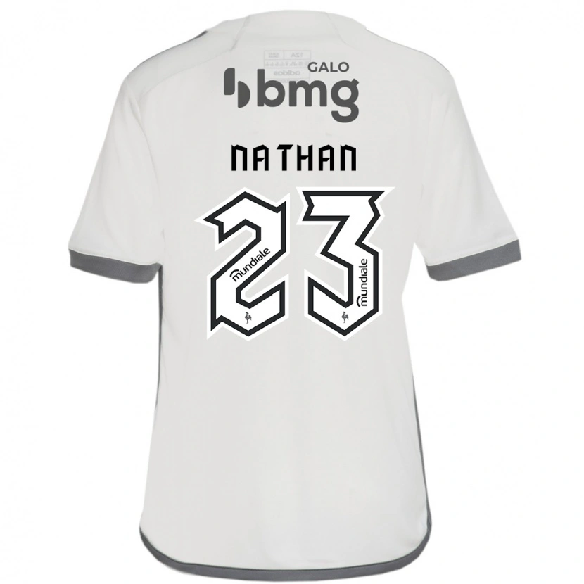 Danxen Criança Camisola Nathan #23 Branco Sujo Alternativa 2025/26 Camisa Brasil