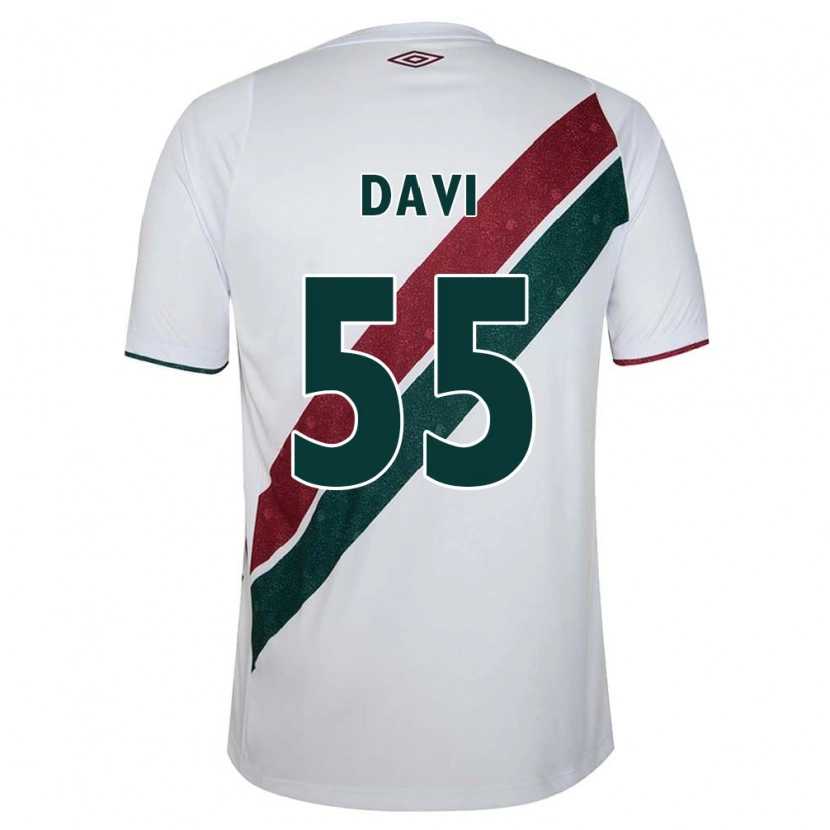 Danxen Criança Camisola Wallace Davi #55 Branco Verde Bordô Alternativa 2025/26 Camisa Brasil