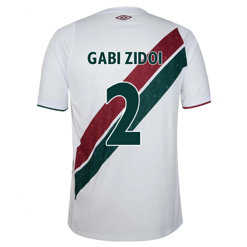 Danxen Criança Camisola Gabi Zidoi #2 Branco Verde Bordô Alternativa 2025/26 Camisa Brasil