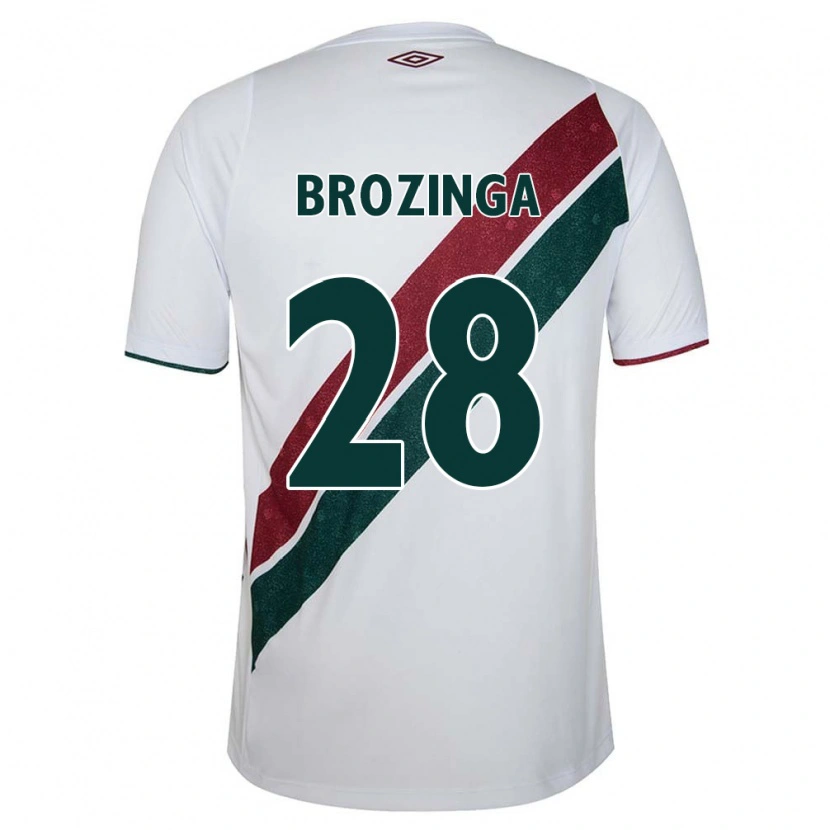 Danxen Criança Camisola Nay Brozinga #28 Branco Verde Bordô Alternativa 2025/26 Camisa Brasil