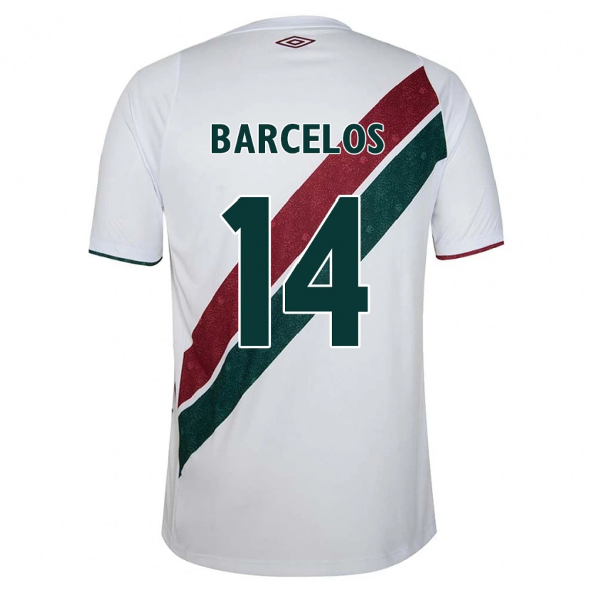 Danxen Criança Camisola Danilo Barcelos #14 Branco Verde Bordô Alternativa 2025/26 Camisa Brasil
