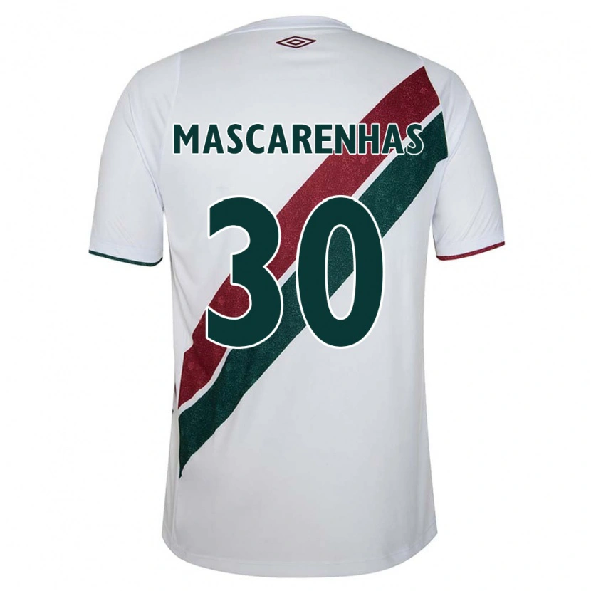 Danxen Criança Camisola Matheus Mascarenhas #30 Branco Verde Bordô Alternativa 2025/26 Camisa Brasil