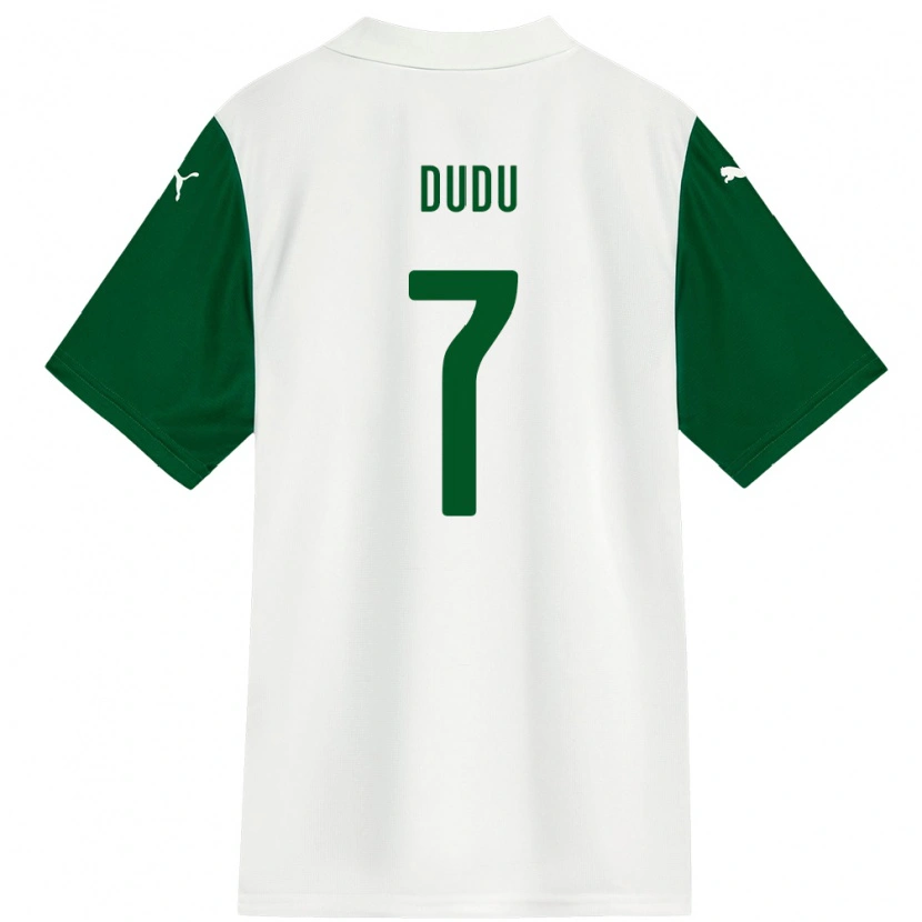 Danxen Criança Camisola Dudu #7 Branco Verde Alternativa 2025/26 Camisa Brasil