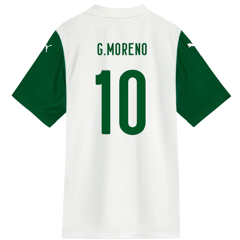 Danxen Criança Camisola Gerardo Moreno #10 Branco Verde Alternativa 2025/26 Camisa Brasil