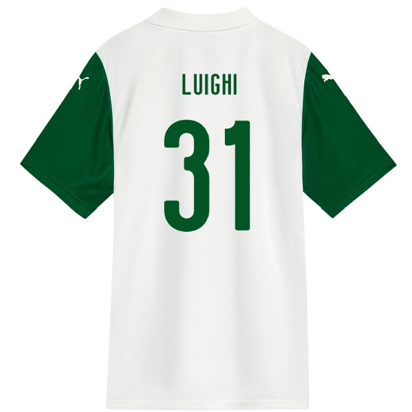 Danxen Criança Camisola Luighi #31 Branco Verde Alternativa 2025/26 Camisa Brasil
