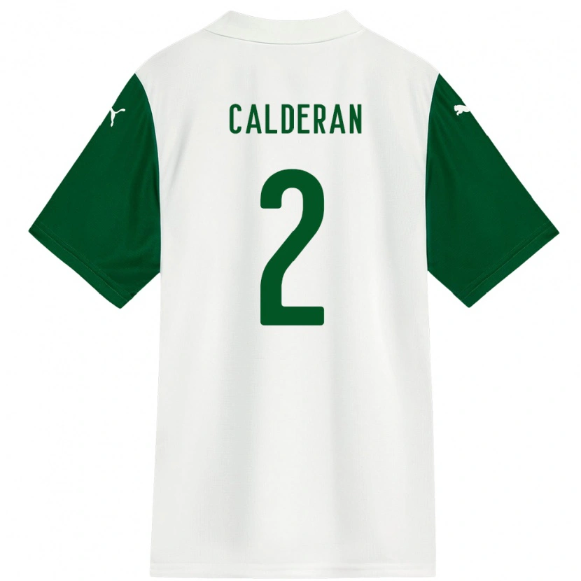 Danxen Criança Camisola Bruna Calderan #2 Branco Verde Alternativa 2025/26 Camisa Brasil