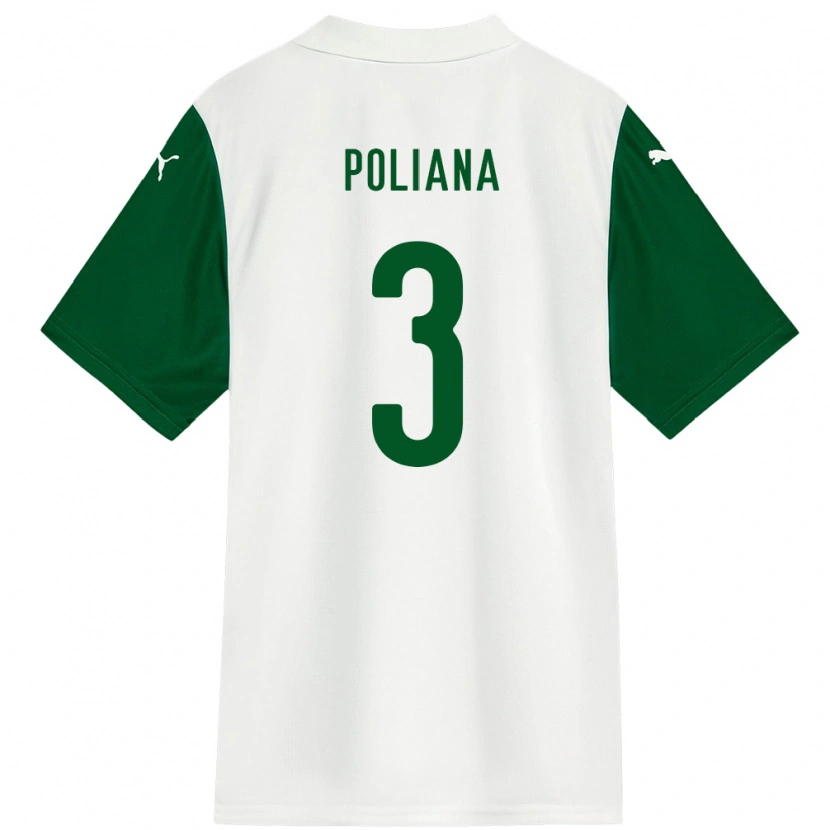 Danxen Criança Camisola Poliana #3 Branco Verde Alternativa 2025/26 Camisa Brasil