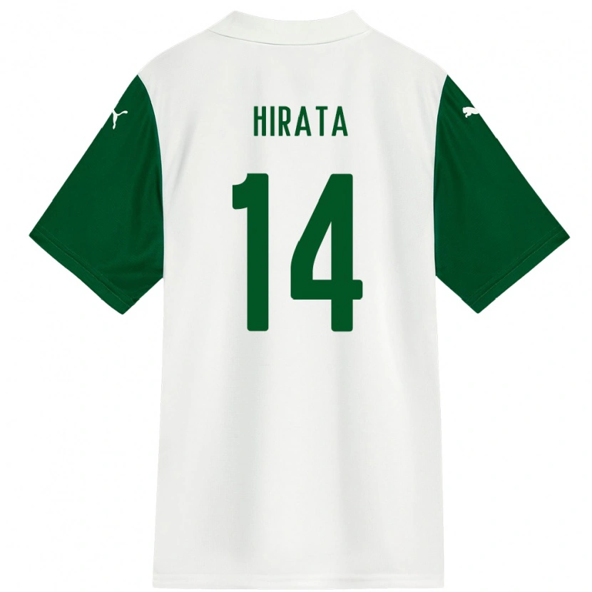 Danxen Criança Camisola Bruna Hirata #14 Branco Verde Alternativa 2025/26 Camisa Brasil