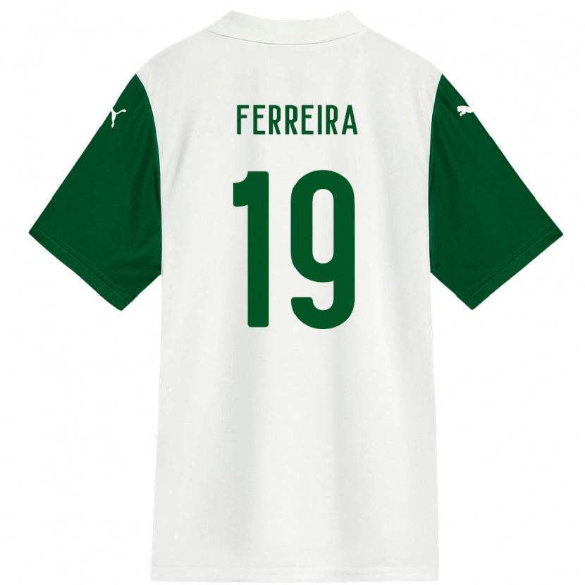 Danxen Criança Camisola Letícia Ferreira #19 Branco Verde Alternativa 2025/26 Camisa Brasil