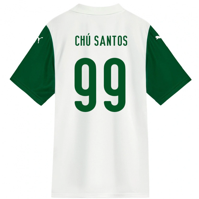 Danxen Criança Camisola Chú Santos #99 Branco Verde Alternativa 2025/26 Camisa Brasil