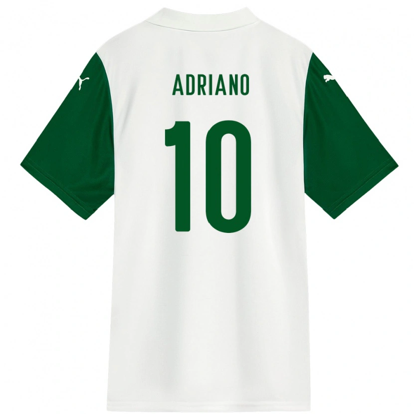 Danxen Criança Camisola Luiz Adriano #10 Branco Verde Alternativa 2025/26 Camisa Brasil