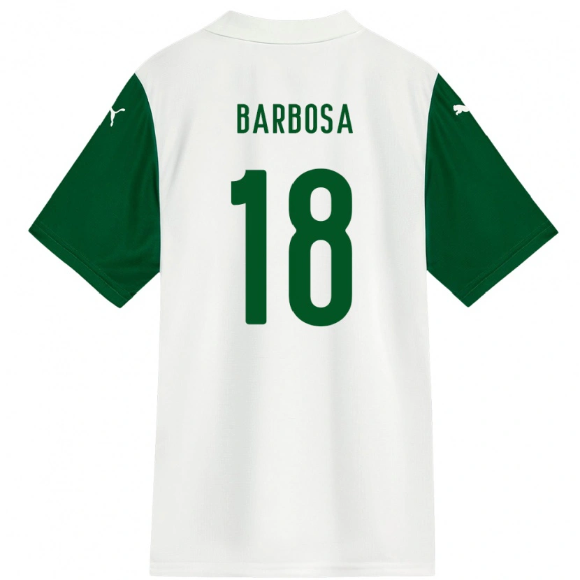 Danxen Criança Camisola Danilo Barbosa #18 Branco Verde Alternativa 2025/26 Camisa Brasil