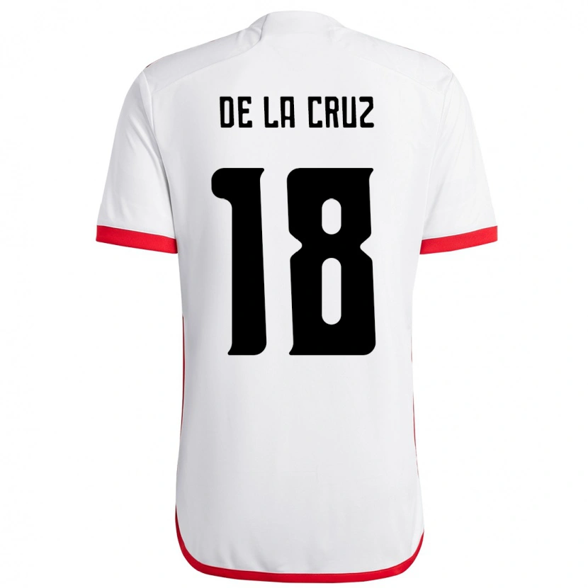 Danxen Criança Camisola Nicolás De La Cruz #18 Branco Vermelho Alternativa 2025/26 Camisa Brasil