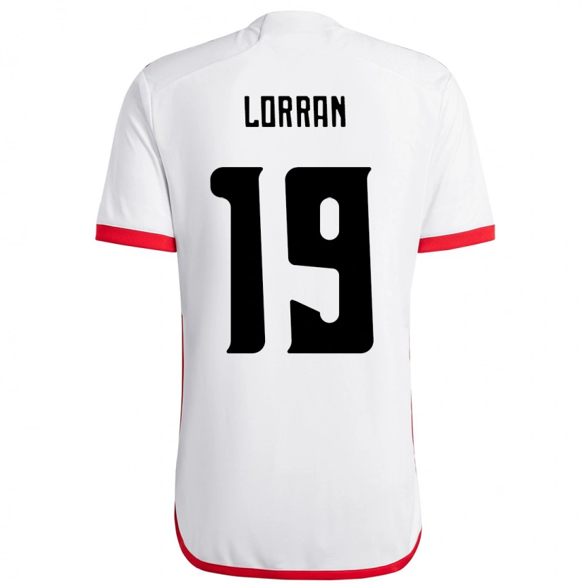 Danxen Criança Camisola Lorran #19 Branco Vermelho Alternativa 2025/26 Camisa Brasil