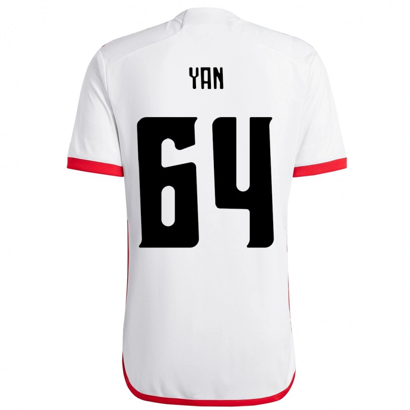 Danxen Criança Camisola Wallace Yan #64 Branco Vermelho Alternativa 2025/26 Camisa Brasil