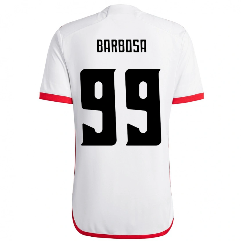 Danxen Criança Camisola Gabriel Barbosa #99 Branco Vermelho Alternativa 2025/26 Camisa Brasil