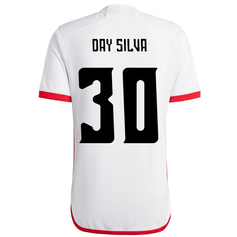 Danxen Criança Camisola Day Silva #30 Branco Vermelho Alternativa 2025/26 Camisa Brasil