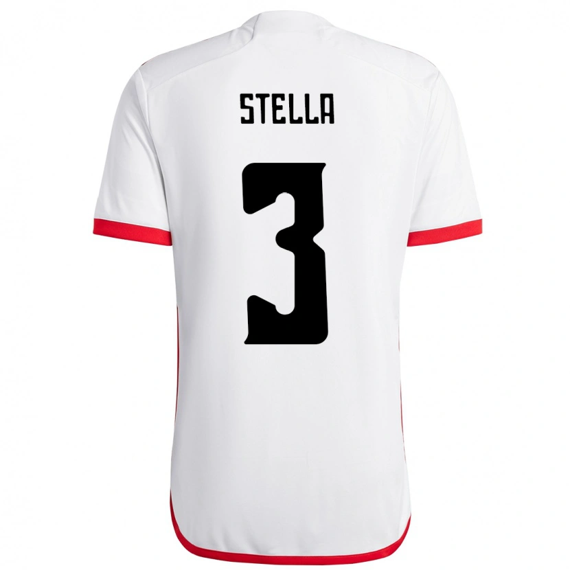 Danxen Criança Camisola Stella #3 Branco Vermelho Alternativa 2025/26 Camisa Brasil