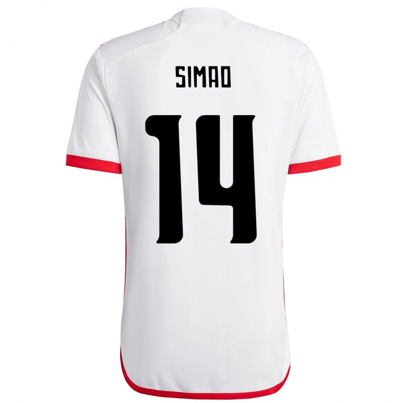 Danxen Criança Camisola Samhia Simao #14 Branco Vermelho Alternativa 2025/26 Camisa Brasil