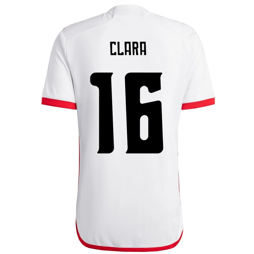 Danxen Criança Camisola Ana Clara #16 Branco Vermelho Alternativa 2025/26 Camisa Brasil