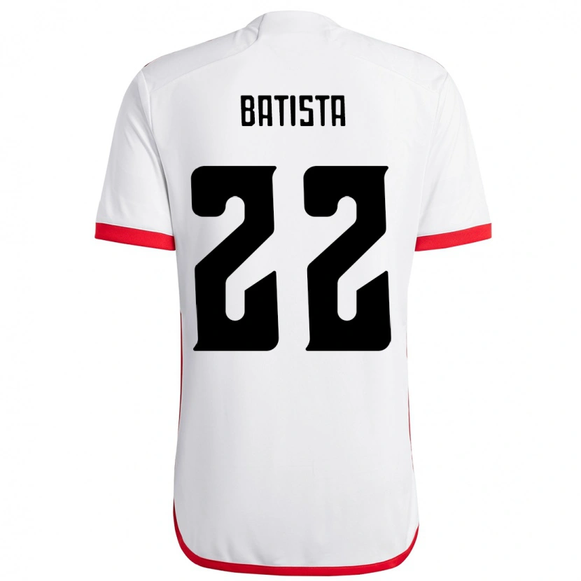 Danxen Criança Camisola Gabriel Batista #22 Branco Vermelho Alternativa 2025/26 Camisa Brasil