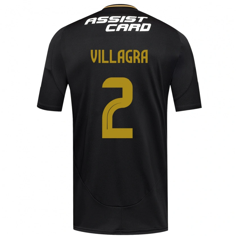 Danxen Criança Camisola Jonathan Villagra #2 Preto Branco Alternativa 2025/26 Camisa Brasil