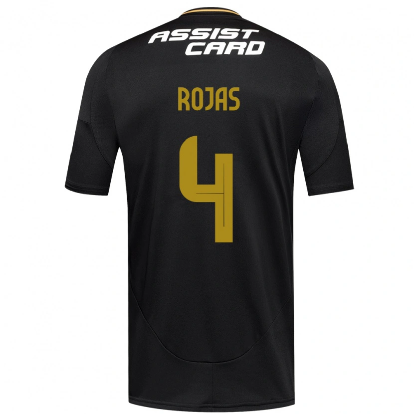 Danxen Criança Camisola Javier Rojas #4 Preto Branco Alternativa 2025/26 Camisa Brasil
