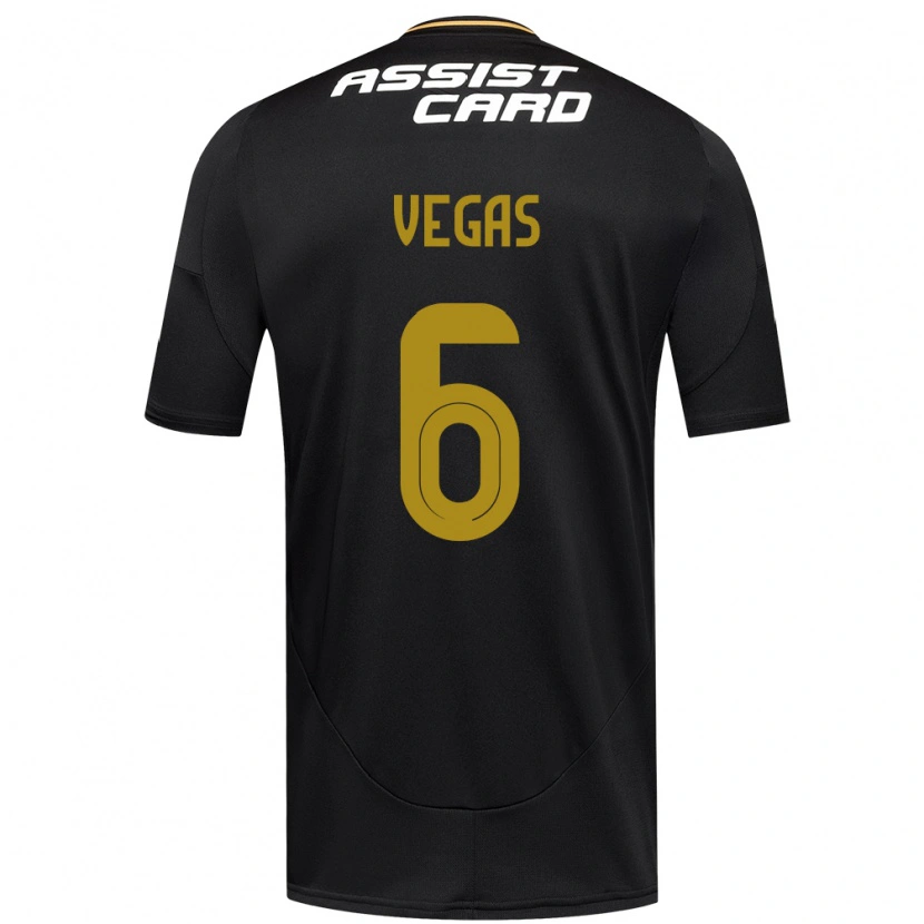 Danxen Criança Camisola Sebastián Vegas #6 Preto Branco Alternativa 2025/26 Camisa Brasil