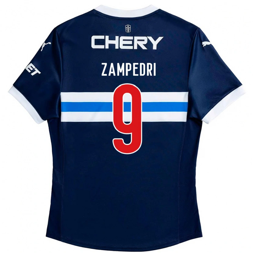 Danxen Criança Camisola Fernando Zampedri #9 Azul Royal Branco Alternativa 2025/26 Camisa Brasil