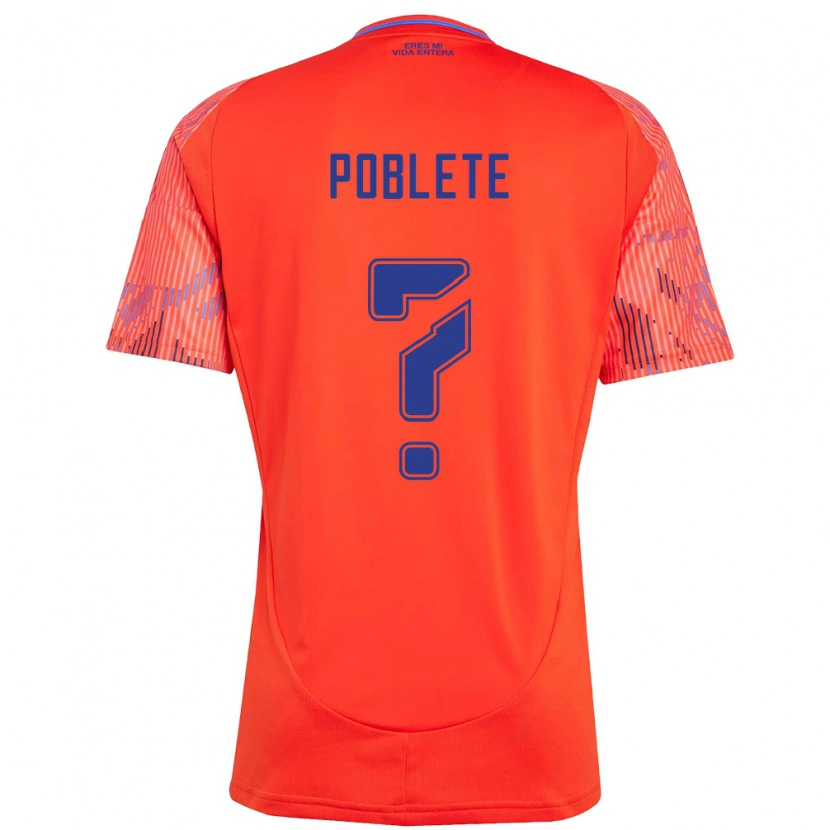 Danxen Criança Camisola José Poblete #0 Laranja Vermelho Alternativa 2025/26 Camisa Brasil