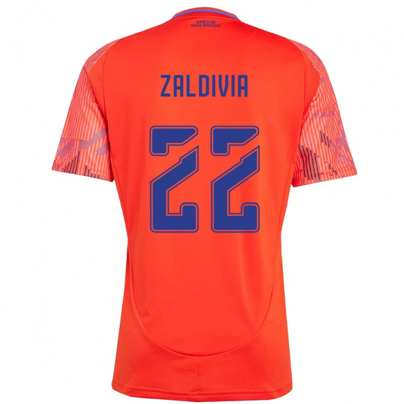 Danxen Criança Camisola Matías Zaldivia #22 Laranja Vermelho Alternativa 2025/26 Camisa Brasil