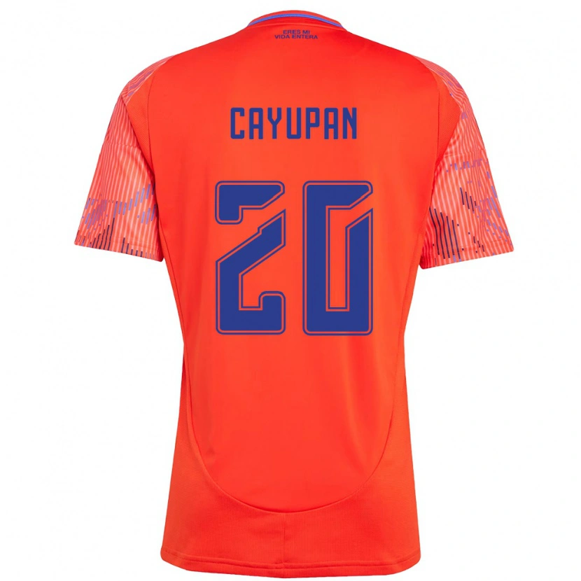 Danxen Criança Camisola Natalia Cayupán #20 Laranja Vermelho Alternativa 2025/26 Camisa Brasil