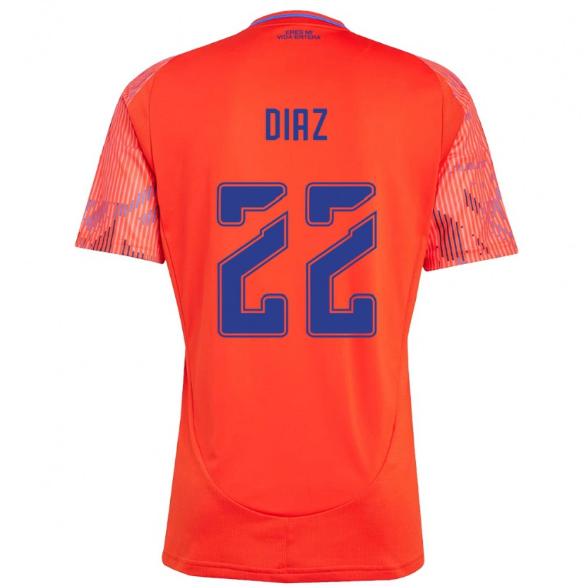 Danxen Criança Camisola Valentina Díaz #22 Laranja Vermelho Alternativa 2025/26 Camisa Brasil