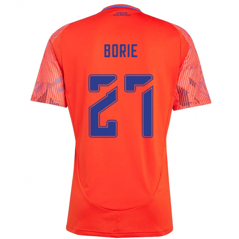 Danxen Criança Camisola Emilie Borie #27 Laranja Vermelho Alternativa 2025/26 Camisa Brasil