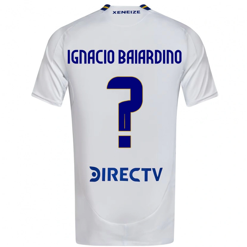 Danxen Criança Camisola Juan Ignacio Baiardino #0 Branco Azul Alternativa 2025/26 Camisa Brasil