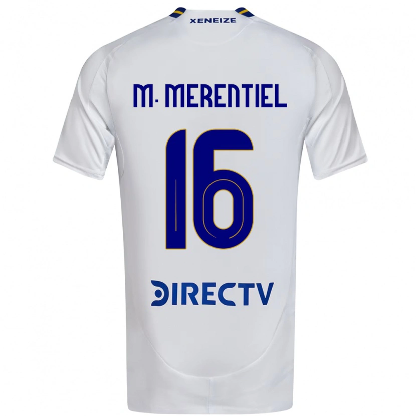 Danxen Criança Camisola Miguel Merentiel #16 Branco Azul Alternativa 2025/26 Camisa Brasil