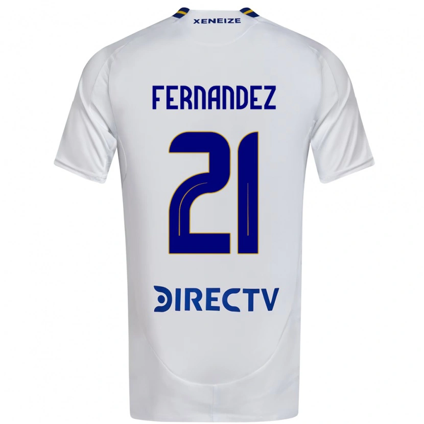 Danxen Criança Camisola Ezequiel Fernandez #21 Branco Azul Alternativa 2025/26 Camisa Brasil