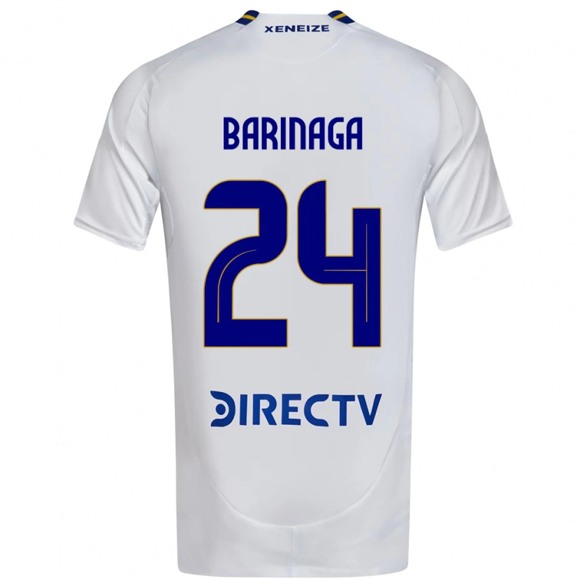 Danxen Criança Camisola Juan Barinaga #24 Branco Azul Alternativa 2025/26 Camisa Brasil