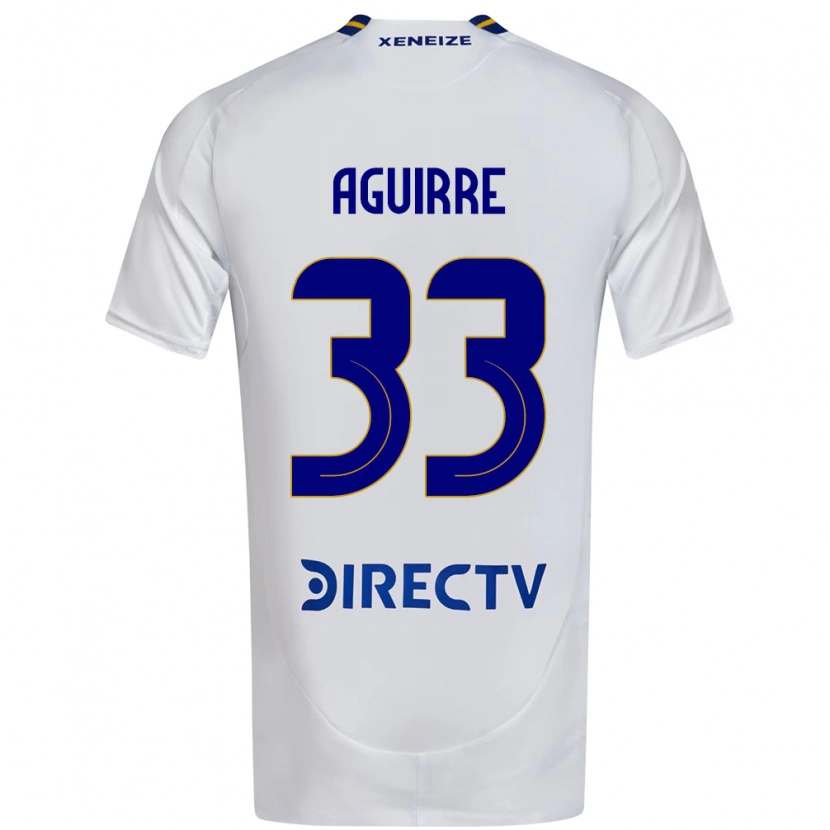 Danxen Criança Camisola Brian Aguirre #33 Branco Azul Alternativa 2025/26 Camisa Brasil